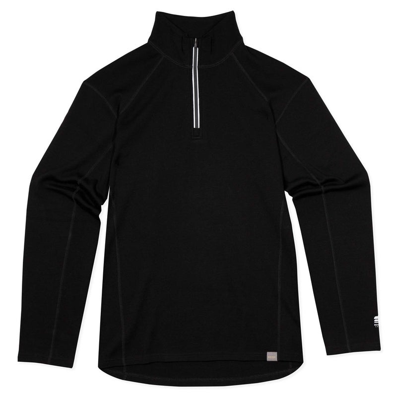 MERIWOOL Mens Base Layer 100% Merino Wool Heavyweight 400g Half Zip Sweater for Men Black - Image 3